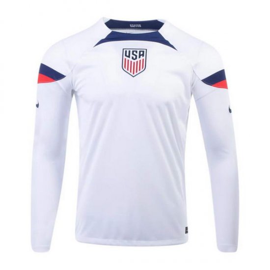 Camiseta Estados Unidos 1ª Manga Larga 2022 - Haga un click en la imagen para cerrar