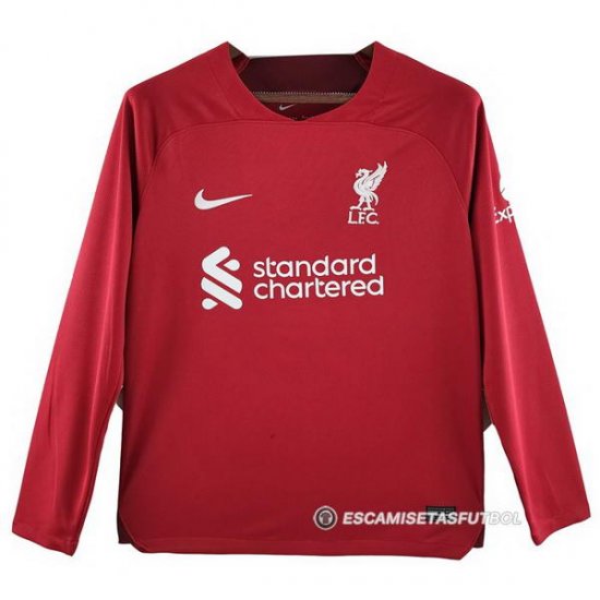 Camiseta Liverpool 1ª Manga Larga 22-23 - Haga un click en la imagen para cerrar