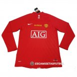 Camiseta Manchester United 1ª Manga Larga Retro 2007-2008