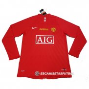 Camiseta Manchester United 1ª Manga Larga Retro 2007-2008