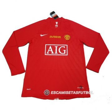 Camiseta Manchester United 1ª Manga Larga Retro 2007-2008