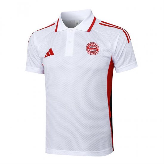 Camiseta Polo del Bayern Munich 25-26 Blanco - Haga un click en la imagen para cerrar