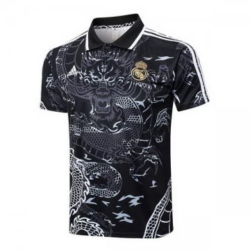 Camiseta Polo del Real Madrid Dragon 24-25 Negro