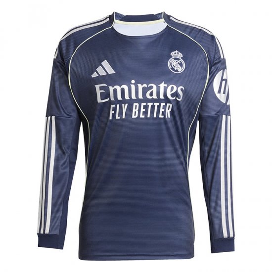 Camiseta Real Madrid 2ª Manga Larga 25-26 - Haga un click en la imagen para cerrar