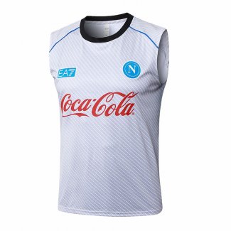 Camiseta de Entrenamiento Napoli Sin Mangas 25-26 Blanco