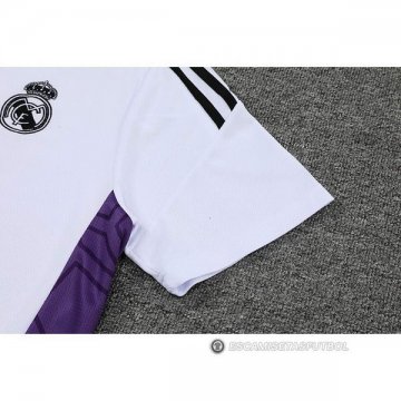 Camiseta de Entrenamiento Real Madrid 2022-23 Blanco y Purpura