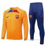 Chandal de Chaqueta del Barcelona Nino 22-23 Naranja