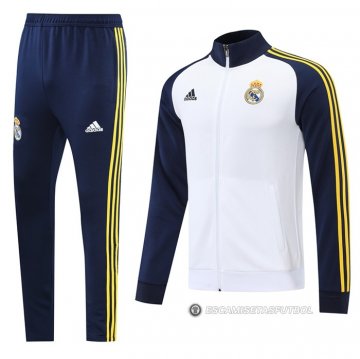 Chandal de Chaqueta del Real Madrid 22-23 Blanco y Azul