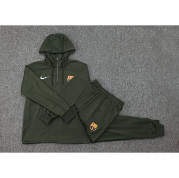 Chandal de Sudadera del Barcelona Nino 23-24 Verde Oscuro
