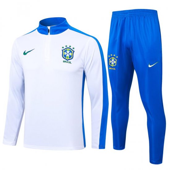 Chandal de Sudadera del Brasil 24-25 Blanco - Haga un click en la imagen para cerrar