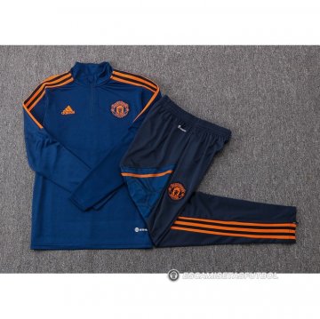 Chandal de Sudadera del Manchester United 2022-2023 Azul