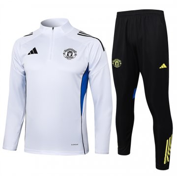 Chandal de Sudadera del Manchester United Nino 25-26 Blanco