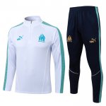 Chandal de Sudadera del Olympique Marsella Nino 25-26 Blanco