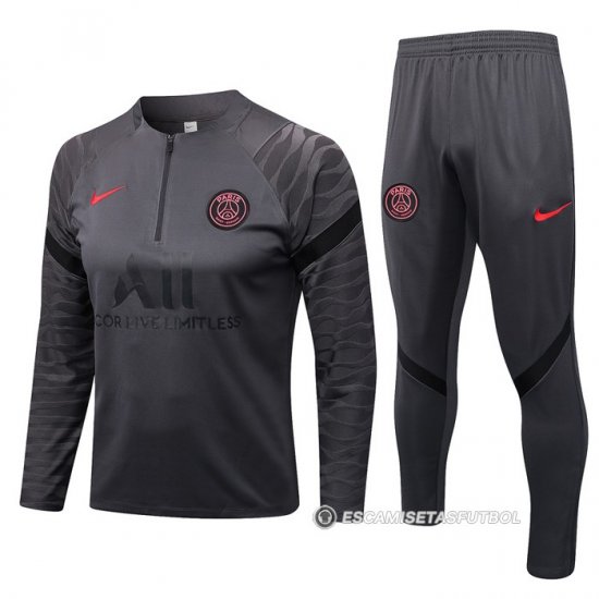 Chandal de Sudadera del Paris Saint-Germain 22-23 Gris - Haga un click en la imagen para cerrar