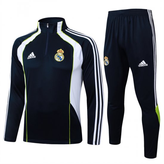 Chandal de Sudadera del Real Madrid 25-26 Negro Blanco - Haga un click en la imagen para cerrar