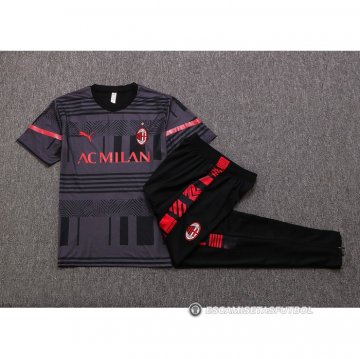 Chandal del AC Milan Manga Corta 22-23 Gris
