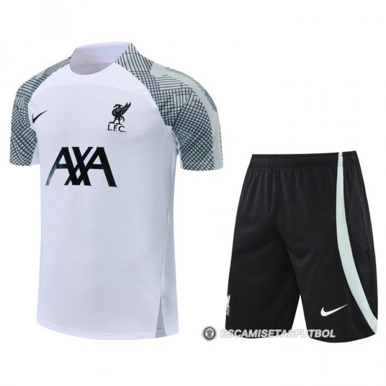 Chandal del Liverpool Manga Corta 22-23 Blanco - Pantalon Corto - Haga un click en la imagen para cerrar