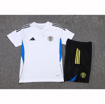 Chandal del Manchester United Manga Corta 25-26 Blanco - Pantalon Corto