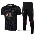 Chandal del Paris Saint-Germain Jordan Manga Corta 21-22 Negro