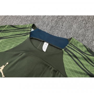 Chandal del Paris Saint-Germain Jordan Manga Corta 24-25 Verde - Pantalon Corto