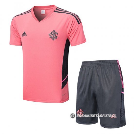 Chandal del SC Internacional Manga Corta 22-23 Rosa - Pantalon Corto - Haga un click en la imagen para cerrar