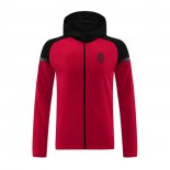 Chaqueta con Capucha del AC Milan 24-25 Rojo