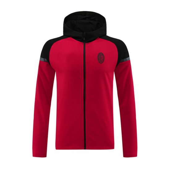 Chaqueta con Capucha del AC Milan 24-25 Rojo - Haga un click en la imagen para cerrar