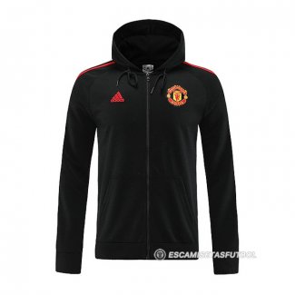 Chaqueta con Capucha del Manchester United 22-23 Negro