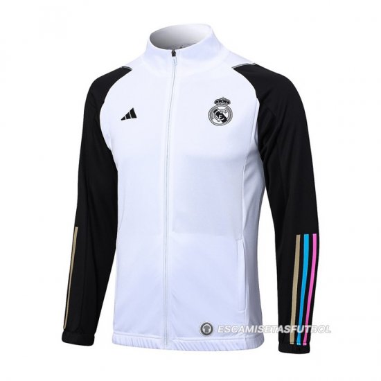 Chaqueta del Real Madrid 23-24 Blanco y Negro - Haga un click en la imagen para cerrar