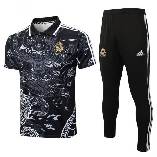 Conjunto Polo del Real Madrid Dragon 24-25 Negro - Haga un click en la imagen para cerrar