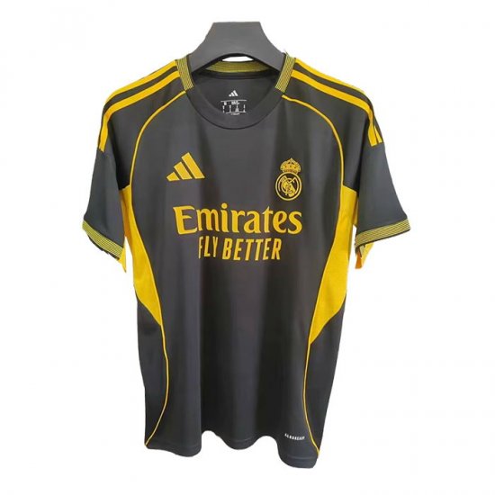 Tailandia Camiseta Real Madrid Special 25-26 Negro Amarillo - Haga un click en la imagen para cerrar