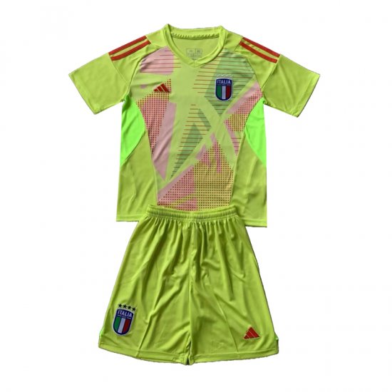 Camiseta Italia Portero Nino 24-25 Verde - Haga un click en la imagen para cerrar