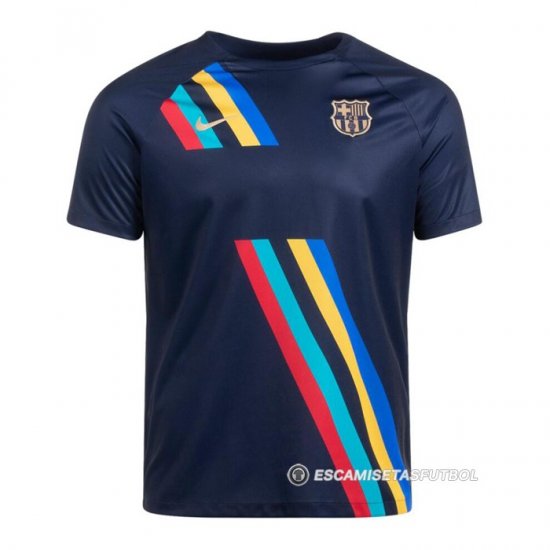 Camiseta Pre Partido del Barcelona 2022 Azul - Haga un click en la imagen para cerrar
