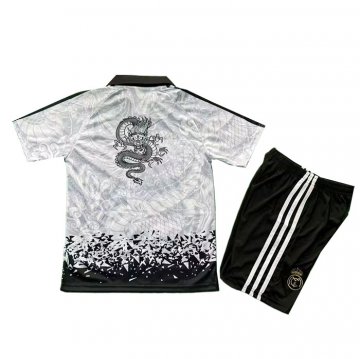 Camiseta Real Madrid Dragon Nino 25-26 Gris