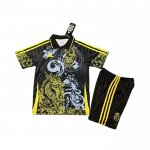 Camiseta Real Madrid Dragon Nino 25-26 Negro Amarillo