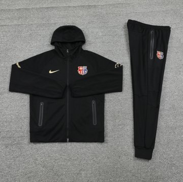 Chandal con Capucha del Barcelona 2024-25 Negro