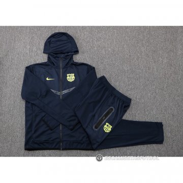 Chandal con Capucha del Barcelona 22-23 Azul