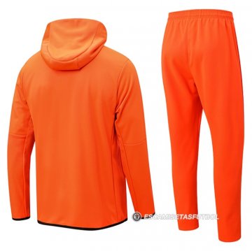 Chandal con Capucha del Barcelona 22-23 Naranja