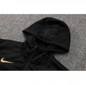 Chandal con Capucha del Barcelona Nino 24-25 Negro
