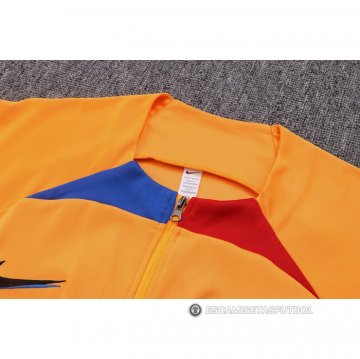Chandal de Chaqueta del Barcelona 22-23 Naranja