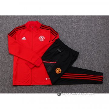 Chandal de Chaqueta del Manchester United Nino 22-23 Rojo