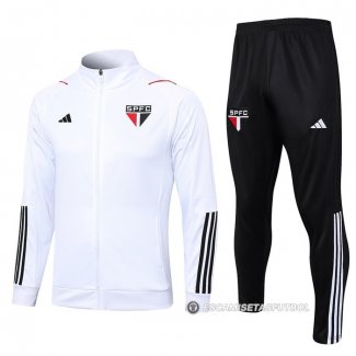 Chandal de Chaqueta del Sao Paulo 23-24 Blanco