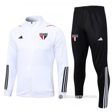 Chandal de Chaqueta del Sao Paulo 23-24 Blanco