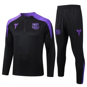 Chandal de Sudadera del Barcelona Nino25-26 Negro Purpura