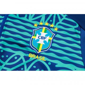 Chandal de Sudadera del Brasil 24-25 Azul y Verde