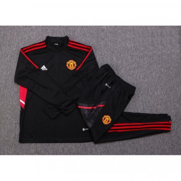 Chandal de Sudadera del Manchester United Nino 22-23 Negro