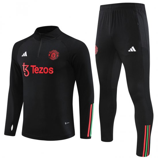 Chandal de Sudadera del Manchester United Nino 23-24 Negro - Haga un click en la imagen para cerrar