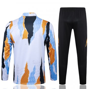 Chandal de Sudadera del Real Madrid 24-25 Blanco y Amarillo