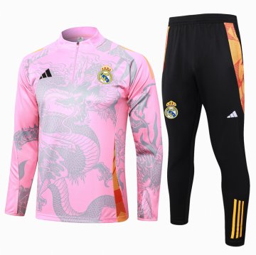 Chandal de Sudadera del Real Madrid Dragon 24-25 Rosa