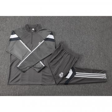 Chandal de Sudadera del Real Madrid Nino 2024-25 Gris
